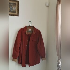 Legendary Whitetails Jacket Men XL Rust Orange Shacket Warm Fall Work Casual Y2K